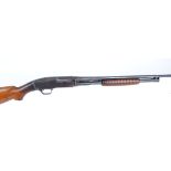 .410 Winchester Model 42, take down, pump action, 28 ins barrel, 3 ins chamber, 13,3/4 ins semi