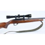.22 Ruger 10/22 Carbine, semi automatic, ten shot rotary magazine, 19 ins barrel threaded for