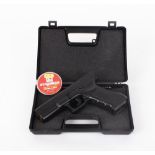 8mm Gap (Glock 19 copy) blank firing starting pistol  in black plastic case. This Lot is offered for