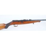 .22 Beretta, semi automatic bolt action rifle, (no magazine), leaf sights, scope blocks, no.8579 The