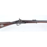 .451 Percussion rifle in military specification by Alex Henry with 33 ins two band barrel