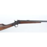 .22 Remington No.4, rolling block rifle with 22 ins octagonal take down barrel, open sights, nvn The