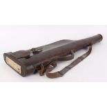 Leg o mutton gun case, for 28 ins barrels with Holland & Holland carriage label