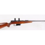 .22 Voere, semi automatic, detachable magazine, 21,1/2 ins sighted barrel, figured walnut stock,