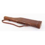 Tan leather leg o mutton gun case for 29 ins barrels