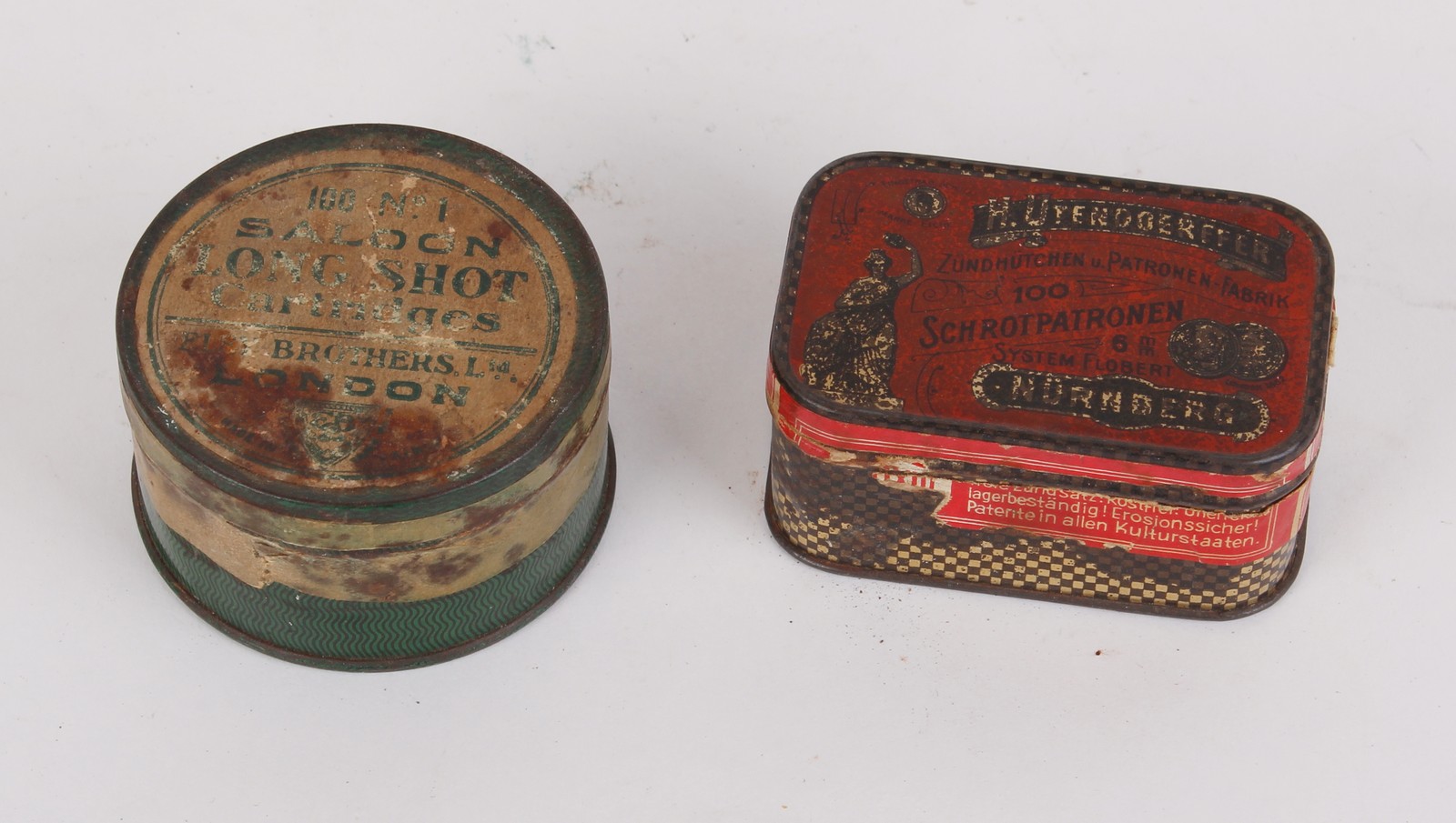 A full tin (100 x 6mm) of vintage and collectable Schrotpatronen 'system Flobert' cartridges, by H