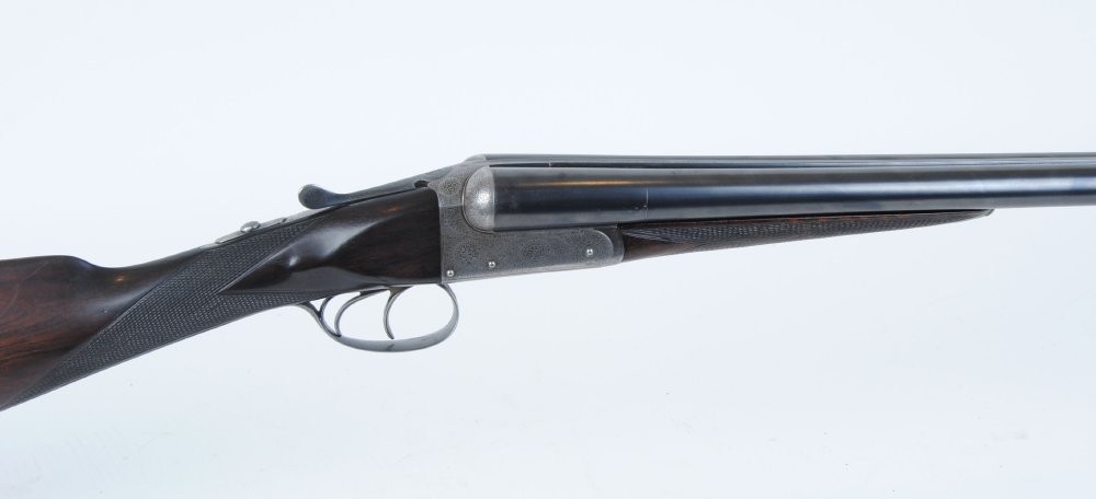 12 bore boxlock ejector by Edwinson Green, 28 ins sleeved barrels, 1/2 & ic, fine scroll, bouquet