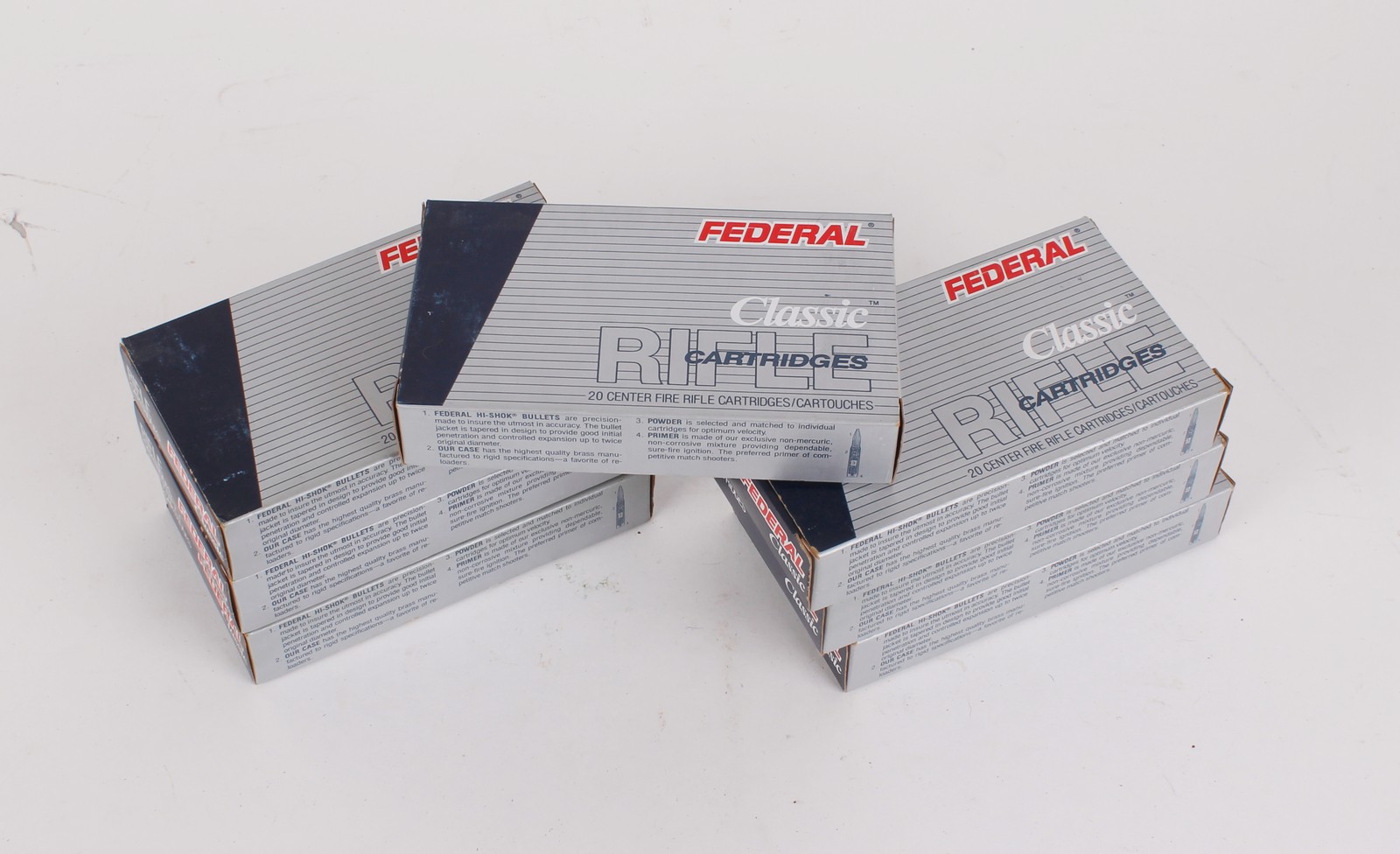 140 x .30-06 Federal Classic, 150 gn soft point cartridges in seven factory boxes of twenty The