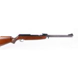 .22 BSA Superstar, under lever air rifle, open sights, Monte Carlo stock, sling swivels, some