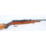 .22 Beretta, semi automatic bolt action rifle, (no magazine), leaf sights, scope blocks, no.8579 The