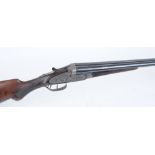 12 bore sidelock ejector, Spanish, 27,1/2 ins barrels, 1/2 & 3/4, 70mm chambers, scroll, bouquet and
