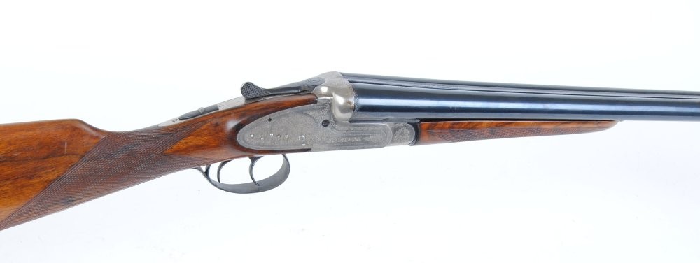 12 bore sidelock ejector by Silver Kestral, 27 ins barrels, 1/4 & 1/2, 70mm chambers, scroll and