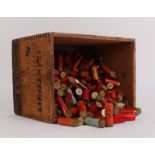 250 x 12 bore Collectors paper cased cartridges in a wooden 14 Bore Gastight transit box