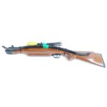 Barnet Wildcat crossbow, 150 lb draw, wooden pistol grip stock with adjustable rear sight,