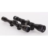 4 x 32 Shrike Optical scope with mounts; 4 x 40 Maverick scope (a/f) with mounts