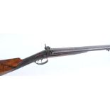 16 bore Percusion Cape Rifle, 30 ins damascus barrels inscribed T E Mortimer Edinburgh Late St James