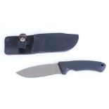 Columbia River Partner sheath knife with 4 ins drop point blade marked Partner CRTK and leather