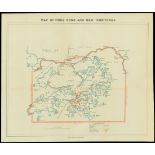Map of Hong Kong and New Territories, Published by Waterlow. London. Lithograph. No date. 20th