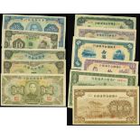 Mixed lot of Japanese Puppet Banks issued notes, consisting Federal Reserve of China, 10 yuan to