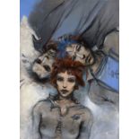 Enki BILAL Né en 1951LE SOMMEIL DU MONSTREAcrylique et pastel sur carton pour la couverture de cet