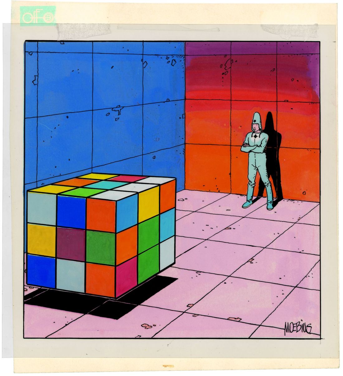 32 x 24cm. (12,60 x 9,45in.) b1>MOEBIUS (Jean GIRAUD dit) 1938-2012RUBIK'S CUBEEncre de Chine sur - Image 3 of 3