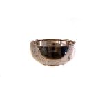 A George V silver christening bowl from Walker & Hall, the plain bowl dated Sheffield 1917,