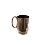 An Indian silverl tankard, marked with an elephant and markers mark for Hamilton & Co, to base,