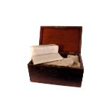 A 19th century mahogany campaign document box, together with a collection of other wood items (qty)