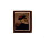 DuCann, oil on canvas, portrait of a woman in black hat', dated 1939, signed lower right, approx