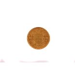 A French 20 Franc gold coin, dated 1947, VF, approx 6.6g