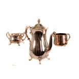 A selection of various silver plated items, to include a serving tray, teapot, sugar bowl, various
