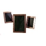 A silver photograph frame, together with a selection of plated and white metal examples (parcel)