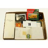 A Franklin Mint 1938 Jaguar SS-100, Matchbox Collectibles (3), Hartoy Coca-Cola Van, Universal