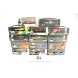 1:43 HotWheels Racing Cars, including Stewart SF3 Herbert, Jordan 199 Frentzen, Williams FW21