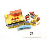 Matchbox 1-75 Series, including Garage, No.12 Land Rover, No.8 Boat, in original boxes, with loose