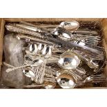 A canteen of silver plated cutlery for twelve, comprising knives, forks, spoons, serving spoons