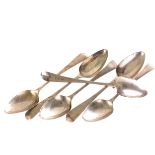 A set of six George III silver teaspoons, approx 2.6ozt