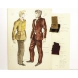 William Chappell (1907-1994) a group of approx 10 female and 2 male costume design drawings relating