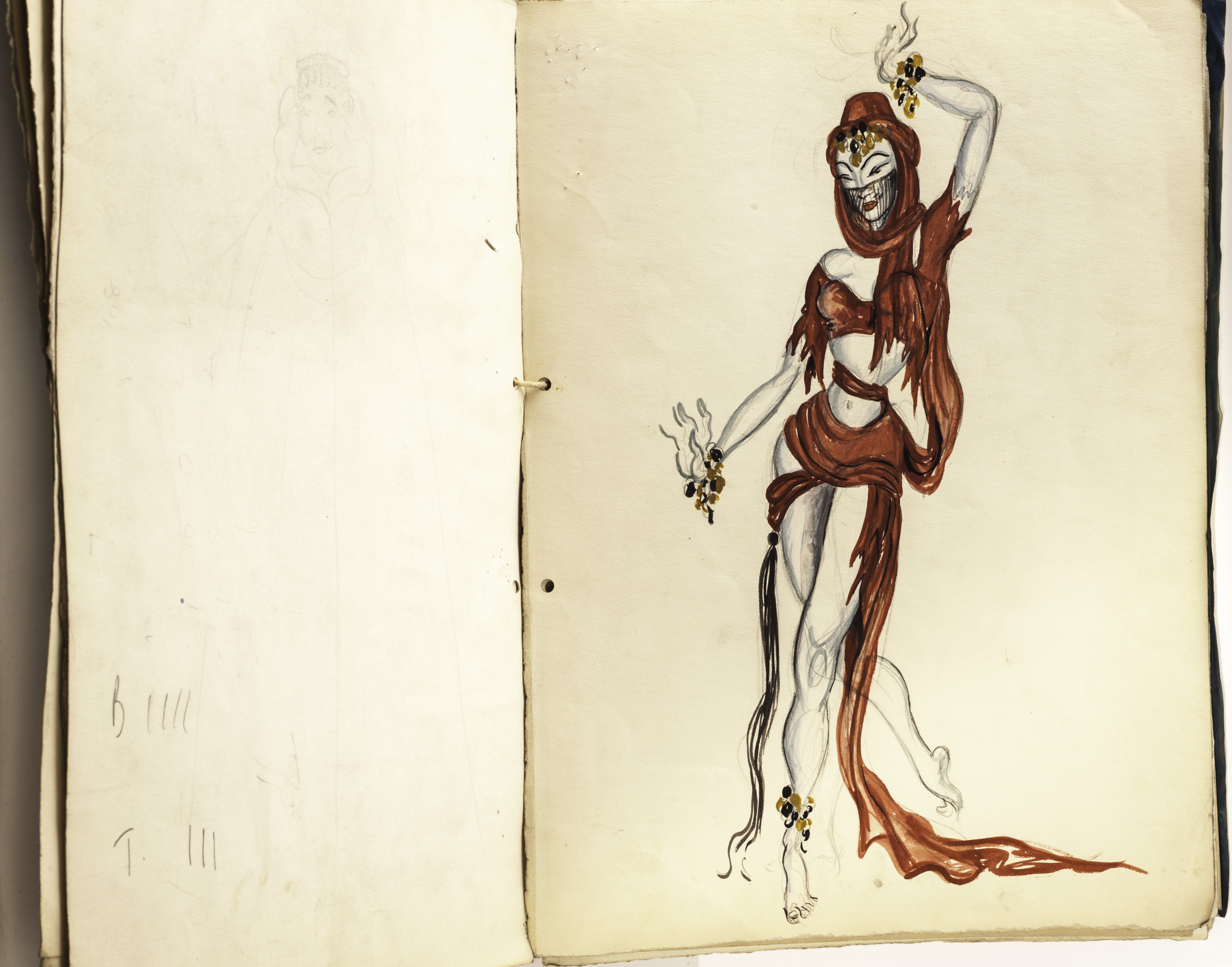 William Chappell (1907-1994) a good group of various theatre production sketch and costume designs - Image 9 of 10