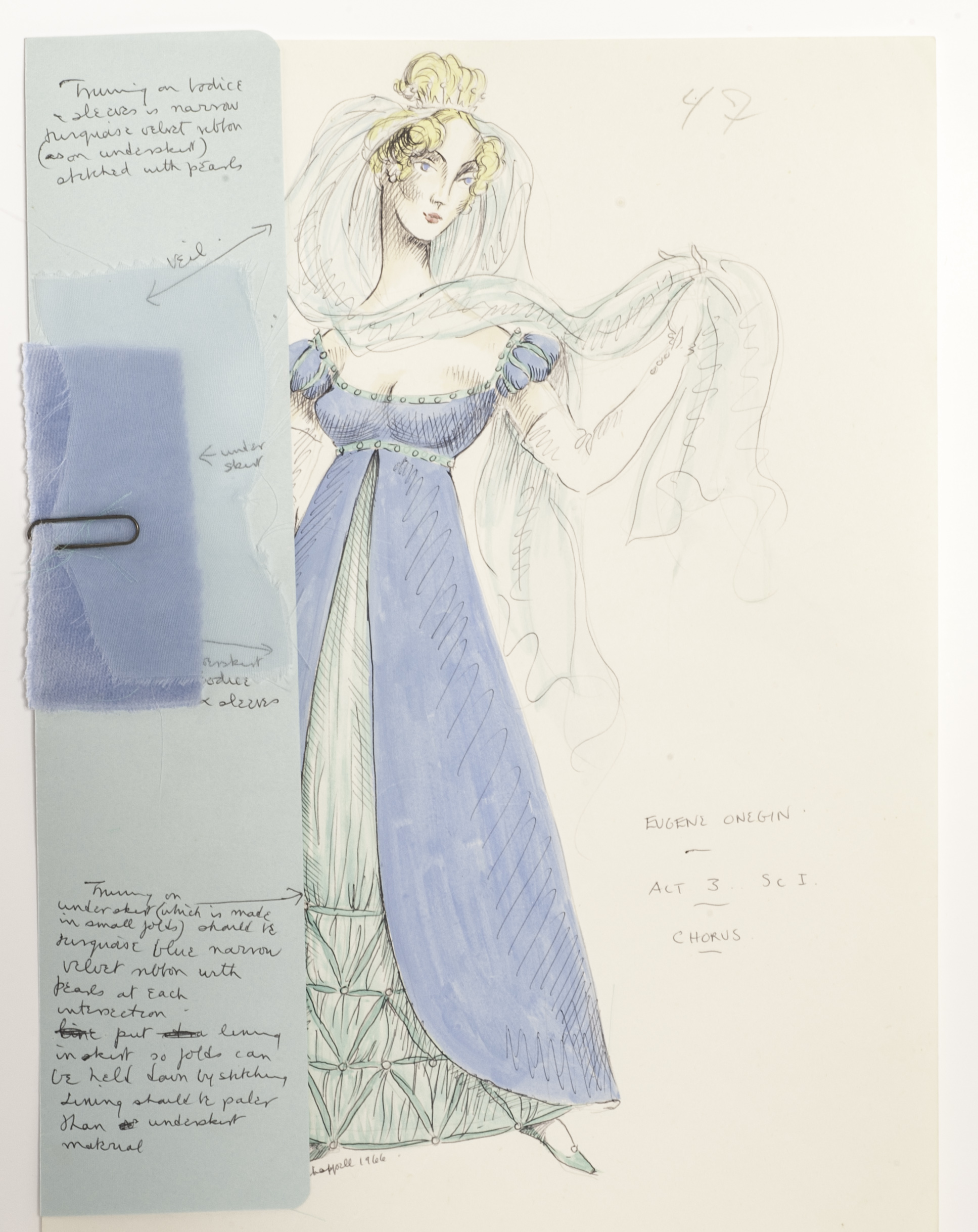 William Chappell (1907-1994) a group of approx 10 female and 2 male costume design drawings relating - Image 4 of 6