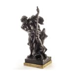 A 19th century bronze figure of a Roman Archer after Pierre Puget, also known as The Archer after