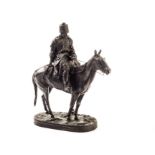 A 19th century bronze after Evgeny Aleksandrovich Lansere, modelled as a Cossack on horseback,