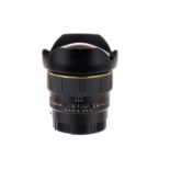 A Tamron SP f/2.8 14mm Lens, black, serial no. 90197, body, VG, elements, VG, with maker’s leather