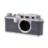 A Leica IIIc Rangefinder Body, 1941/42, chrome, serial no. 384576, body, F, shutter working, re-