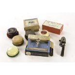 Gramophone accessories: ablue Poinntmaster; three other sharpeners; and five record pads (9)