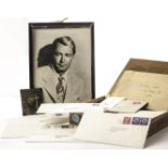 Alan Ladd: mixed collection, including personal letters and a signed black and white photograph