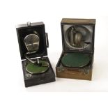 Portable gramophones: a Decca Style 2 portable gramophone, in brown Fibrocite case with