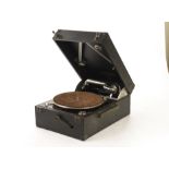 Portable gramophone: a Columbia Model 112A, with No. 9 soundbox