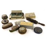 Gramophone accessories: a blue (steel) Pointmaster; two other sharpeners; seven record cleaners (10)