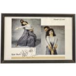 Kate Bush Autograph: Framed and glazed ‘Hounds Of Love’ promo card signed ‘Kate Bush’ approx. 9”